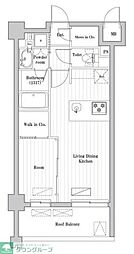 レジデンス桜新町ガーデン 1LDKの間取図画像