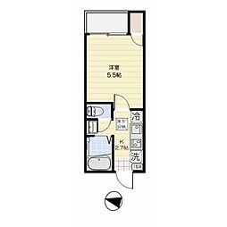 クレア代田 1Kの間取図画像