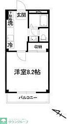 ラピス烏山 1Kの間取図画像