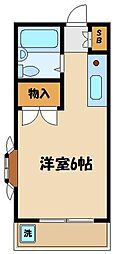 エクレール仙川Pt2 ワンルームの間取図画像