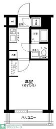 三軒茶屋リリエンハイム 1Kの間取図画像