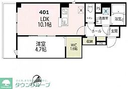 秋葉ビル 1LDKの間取図画像