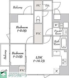 ALTERNA三軒茶屋 2LDKの間取図画像