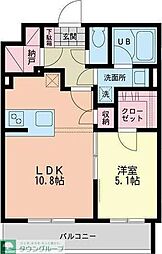 レゴリス成城2 1LDKの間取図画像