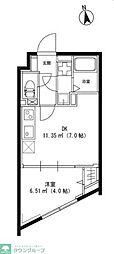 creal三軒茶屋 1DKの間取図画像