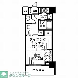 レジディア池尻大橋 1DKの間取図画像