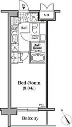 レジディア用賀 1Kの間取図画像