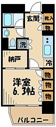 ラ・グラースダイヤモンドマンション桜上水 1SKの間取図画像