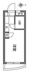 ピアクレスト仙川 ワンルームの間取図画像