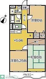 ランバーパート7 2LDKの間取図画像