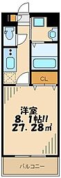 Famille桜上水 1Kの間取図画像