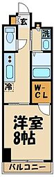 アンブローズ仙川 1Kの間取図画像