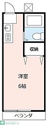 サンヒルズ栗山 1Kの間取図画像