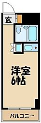 Uresidence喜多見 ワンルームの間取図画像