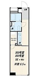 Fullea梅丘 1Kの間取図画像