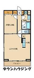 ベルヴュコート世田谷豪徳寺 1LDKの間取図画像