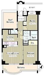 カーサエッチェルサ世田谷 1SLDKの間取図画像