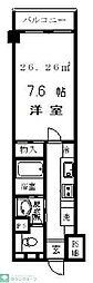 喜多見ルームス 1Kの間取図画像