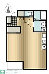 JR南武線 西府駅 徒歩2分の賃貸アパート 3階ワンルームの間取り