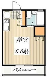 ファミリーハイツ 1階ワンルームの間取り