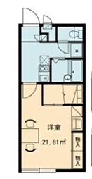 西武拝島線 西武立川駅 徒歩33分の賃貸アパート 1階1Kの間取り