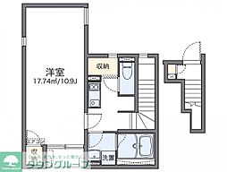 JR南武線 谷保駅 徒歩21分の賃貸アパート 2階1Kの間取り