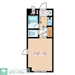 シティライフ 1階1Kの間取り