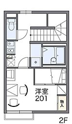 京王線 飛田給駅 徒歩16分の賃貸アパート 2階1Kの間取り
