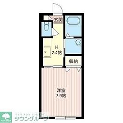 ウィンドミル 1階1Kの間取り