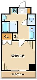 京王線 東府中駅 徒歩12分の賃貸マンション 1階1Kの間取り