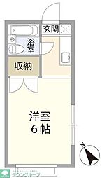 栄ミリオンコーポ 1Kの間取図画像
