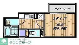 JR中央線 立川駅 徒歩21分の賃貸アパート 3階1Kの間取り