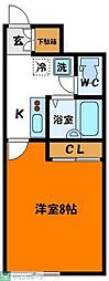 レオネクストTARTS 1Kの間取図画像