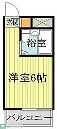 エクシブ8 ワンルームの間取図画像