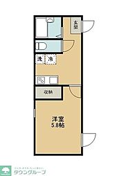 AZEST-RENT一橋学園2 1Kの間取図画像