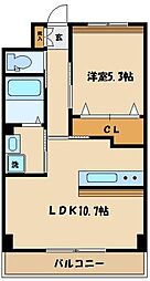 グランドパレス 1LDKの間取図画像