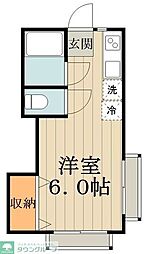 ラシュールつくば ワンルームの間取図画像