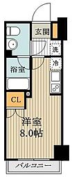 プライムアーバン久米川 ワンルームの間取図画像