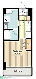 MAINSTAGE立川2 1Kの間取図画像