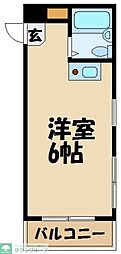 スカイコート府中 ワンルームの間取図画像