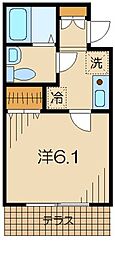コムネット東府中 1Kの間取図画像