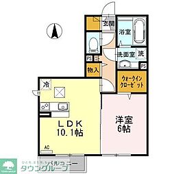 ティルタサリ 1LDKの間取図画像