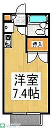 アーバンフォレスト ワンルームの間取図画像