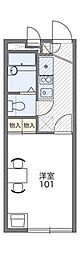 レオパレスミストラル西国分寺 1Kの間取図画像