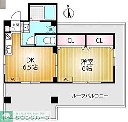 シャングリラ元町 1DKの間取図画像