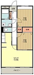 GraceGarden 2LDKの間取図画像