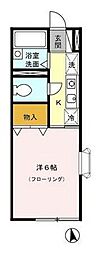 メゾンブランシュ 1Kの間取図画像