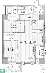 グランシャルール武蔵境 2LDKの間取図画像