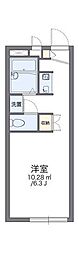 レオパレスファンタジスタ 1Kの間取図画像
