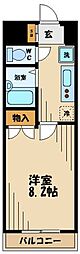 リュミエ府中 1Kの間取図画像